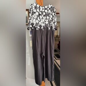 Black and White Floral jumpsuit